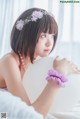 [桜桃喵] 加藤惠 Megumi Kato 紫色小睡裙 P7 No.1aae27