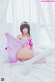 [桜桃喵] 加藤惠 Megumi Kato 紫色小睡裙 P32 No.c02b56